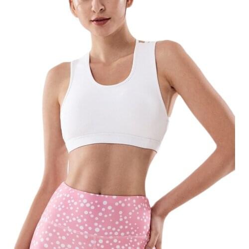 Sexy Yoga Sport Bra Back Padded Sports Bras Cross Straps Top Women Shockproof Breathable Fitness Running Gym Vest Top Sportswear