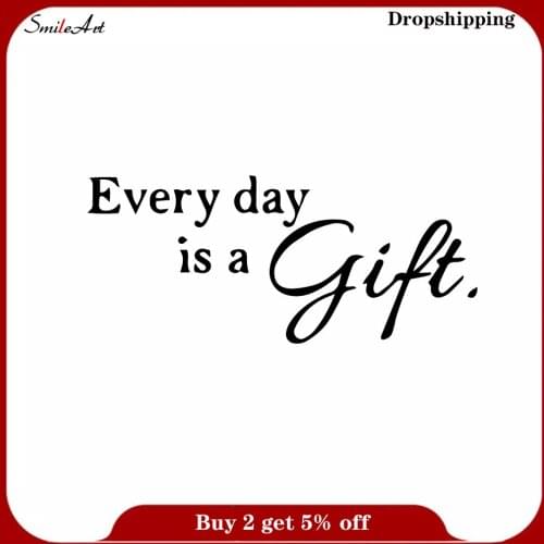 Fashion Interesting text Wall Sticker Removable Self Adhesive Watercolo Removable Wall Sticker Home Decoration Accessories