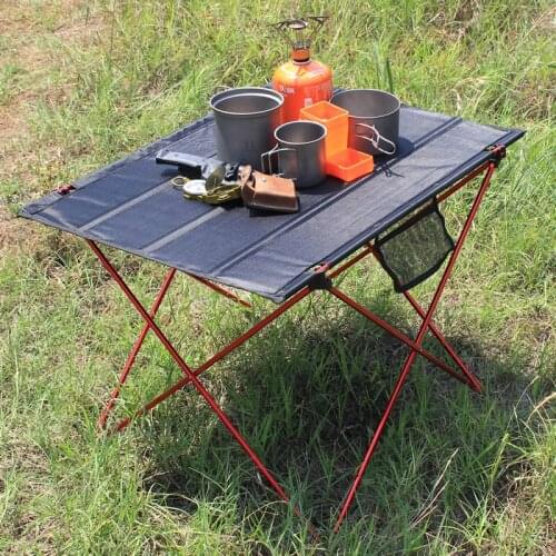 Folding Table with Cooler Built-in, Portable Camping Table, Ultralight Compact with Carry Bag for Outdoor