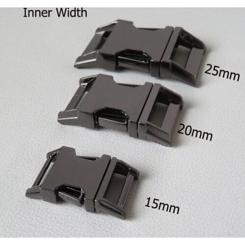 15mm 20mm 25mm Heavy Duty Metal Side Release Buckle Ring For Pet Dog Collar Paracord Necklace Bracelet Garment Sewing Accessory