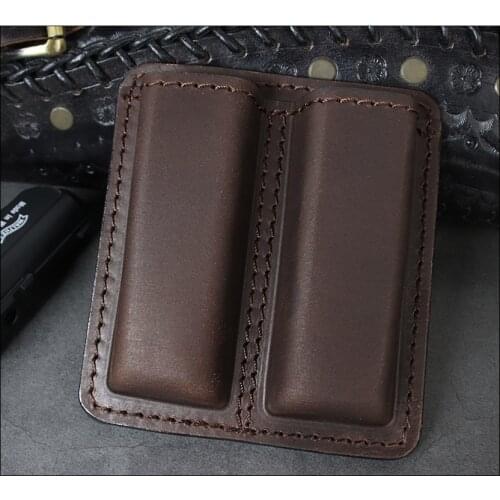 Kosibate Tactical Cowhide leather Molle Magazine Pouches Utility Pouch Bag Outdoor Waist Bag Tool Pouch Travel Pouch sheath
