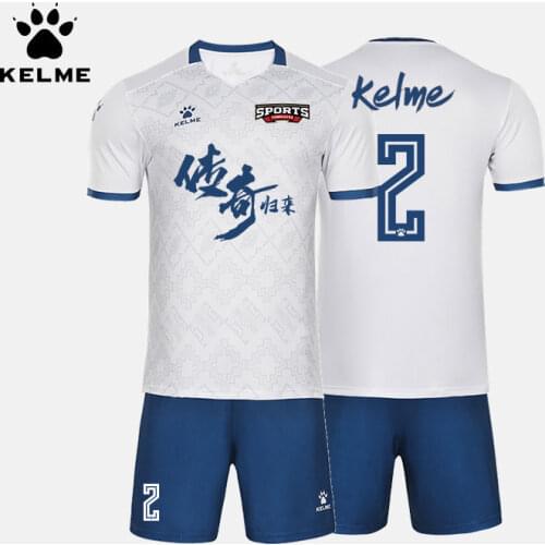 KELME Soccer Jerseys Men Football UniformsTracksuit Sportswear Customize Football Team Shirt Short Sleeve Soccer Suit 8151ZB1006