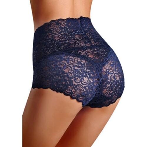 High Waist Panties Women Underwear Sexy Lingerie Floral Lace Seamless Panties Knickers Female Briefs Underpants Plus Size