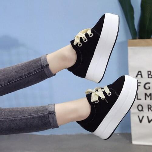 Spring and autumn womens shoes new 2020 new thick bottom lace shoes muffin shoes fashion wild student casual shoes