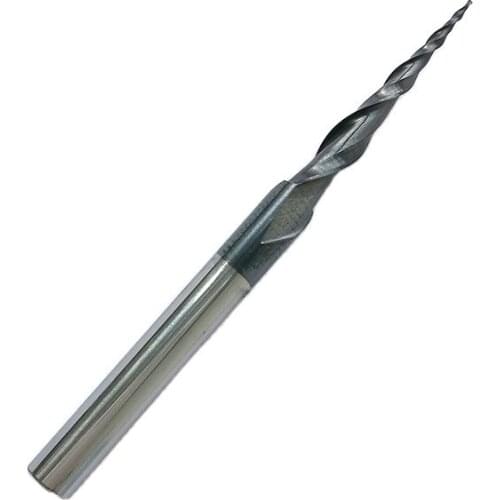 5pcs HRC55 R0.25*D4*20.5*50L*2F Tungsten solid carbide Coated Taper Ball Nose End Mills taper and cone endmills