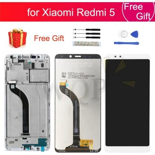 For Xiaomi Redmi 5 LCD Display Touch Screen with Frame Digitizer Assembly for Xiaomi Redmi 5 LCD Display Replace Parts