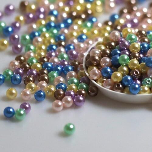 150 PCS/6MM Multicolor ABS Imitation Pearl Round Beads With Holes DIY Handmade Jewelry Bracelet Earrings Necklace Accessories