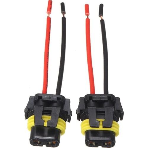 2pcs 9005 9006 9155 HB4 H10 Car Headlight Socket Adapter Wire Harness Extension Plug Connector Day-time Running Light Lamp Parts