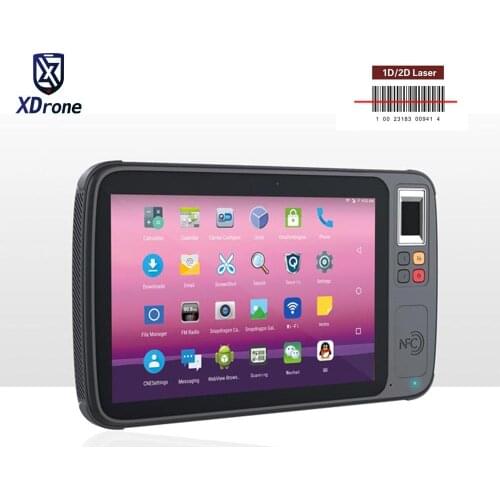 2020 Handheld POS Fingerprint Scanner UHF RFID Tag Mifare Reader Android Access Control Tablet PC HF 125KHz Barcode Scanner USB