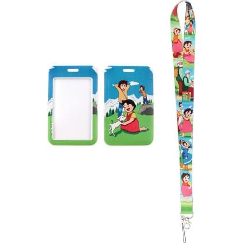 24pcs/lot MD446 DMLSKY Cartoon Girls Card Holder ID Holder Bus Card Holder Staff Card With Lanyard