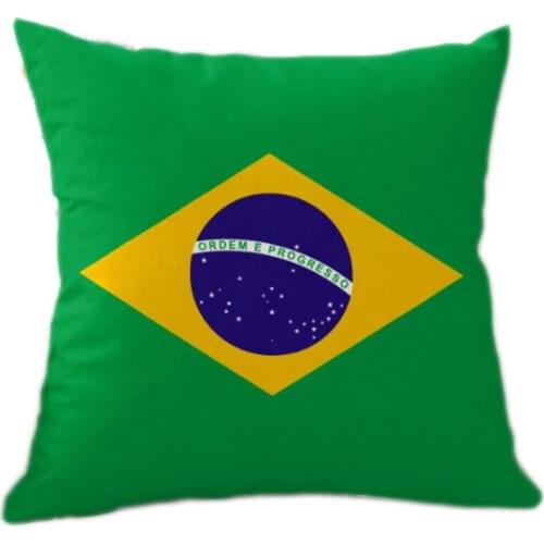 45x45cm Brazil flag Pillowcase cotton pillowcases Decorative pillow cases durable household goods