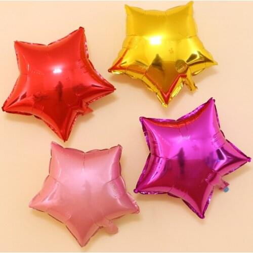 5Pcs18-inch Balloons For Birthday Party Backdrops Wedding Supplies Baby Shower Decorations Star Aluminum Foil Balloons