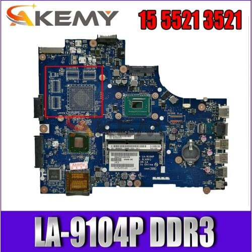 Akemy for Dell Inspiron 15 5521 3521 laptop motherboard 0YN8TC YN8TC LA-9104P DDR3 997 tested