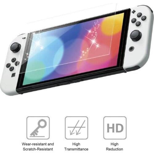 9H Screen Protectors Film For Nintendo Switch OLED Model Tempered Glass Protective Film Anti-fingerprint Game Accessories HOT