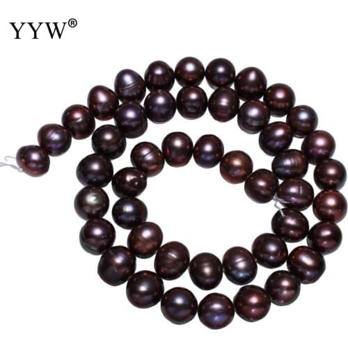 Cultured Potato Freshwater Pearl Beads Hot Sell Coffee Color Loose Bead 9-10mm Sold Per 15.7 Inch Strand