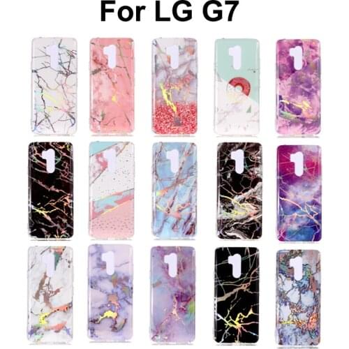 For LG G7 Laser print Marble painted TPU phone cover capa,for LGG7 anti-fall silica soft back case fundas
