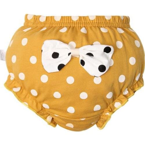Kids Can wear outside Cotton Underwear Panties Girl Baby Infant Cute Big Bow Dots shorts For Children fashion Underpants gift