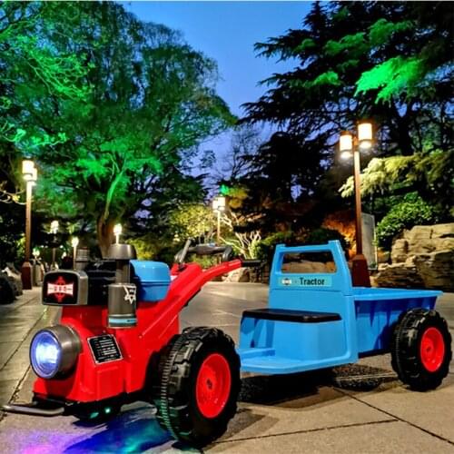 Free shipping children walking tractor Dongfanghong 1-7 years old can sit and charge can sit people electric car toy car