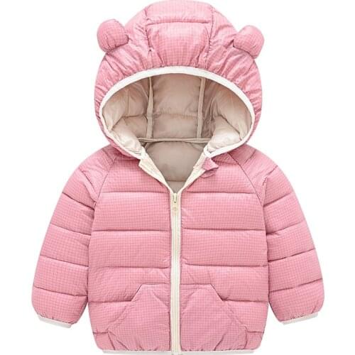 2021 Winter Girls Down Jacket Baby Boys Coat Kids Hooded Outerwear Coat Children Lightweight Down Jacket Toddler Fashion Clothes