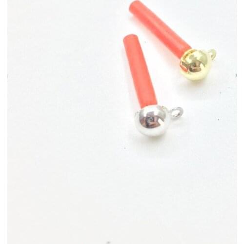 Eruifa 20pcs 6mm Stud Base Connector Linker Holder Brass Fishhook for Earring DIY 2 colors Nickle and Lead free