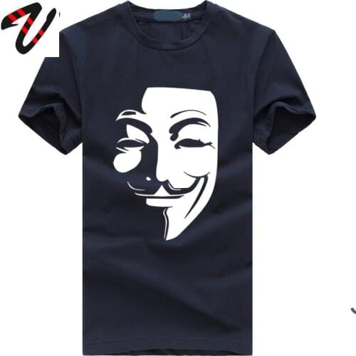 Classic Movie Adult Clothing Shirt V for Vendetta Mens T-Shirt All Cotton Hip Hop Streetwear Autumn Winter New Loose Tee Shirt