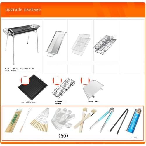 Camping Griller Smoker Barbeque Korean Kebab Machine De Garden Carbon Charcoal Parrilla Grill for Outdoor Barbacoa Bbq Barbecue