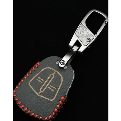 Leather Car Key Case For Opel Corsa Agila Meriva Cover Keyless Remote Fob Shell Skin Holder Protector 2005-2009 2 Button