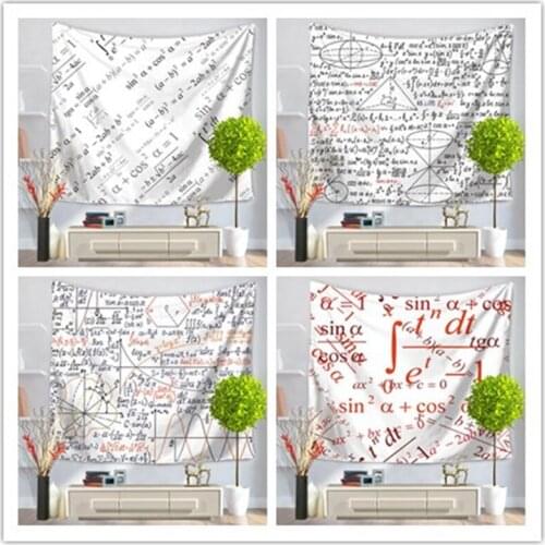 Creative math question tapestry 6 design wall hanging fresco home decoration yoga mat beach towel sofa cover party backdrop