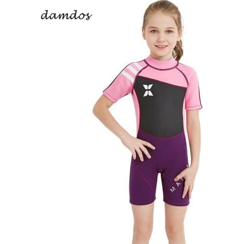 Bikini 2019 Children One Piece Suit Girls Swimsuit Swimwear UPF50+ Kids 2.5mm Thick Neoprene Wetsuit Surfing Jellyfish Bath Suit