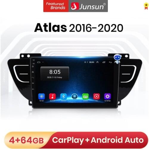 Junsun V1 Pro 4G Android 10.0 4G+64G Car Radio Multimedia Player For Geely Atlas NL-3 2016 - 2020 GPS Navigation no 2din dvd
