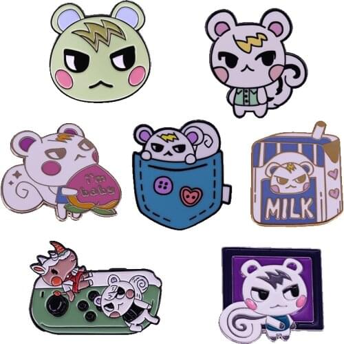 Marshal Peach Baby Milk Drink Gameboy Brooch Pins Enamel Metal Badges Lapel Pin Brooches Jackets Fashion Jewelry Accessories