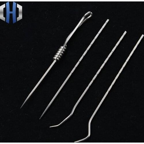 304 Stainless Steel Metal Picking Tool Toothpick Storage Tube Set Portable Oral Care Artifact Super Fine