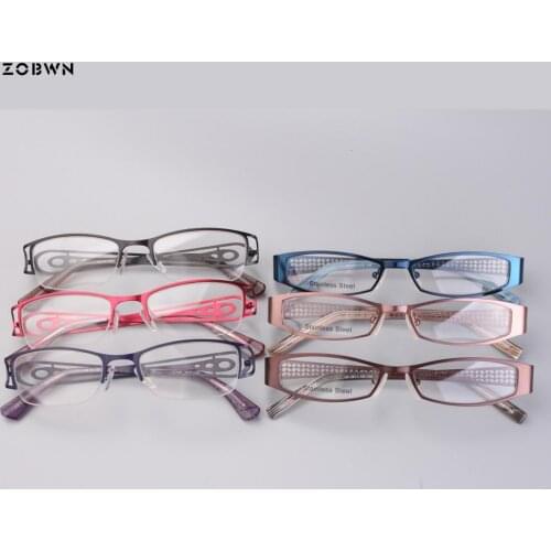 Mix wholesale promotion Glasses Frame red purpleTransparent Lens simple classic lady optical frames for myopia presbyopia gafas