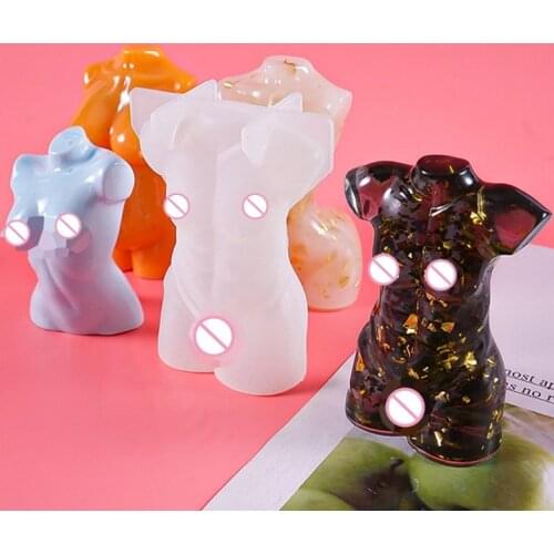 Mini Body Shape Epoxy Resin Molds Female Male Body Model Ornaments Silicone Mold DIY Crafts Jewelry Home Decorations Tools