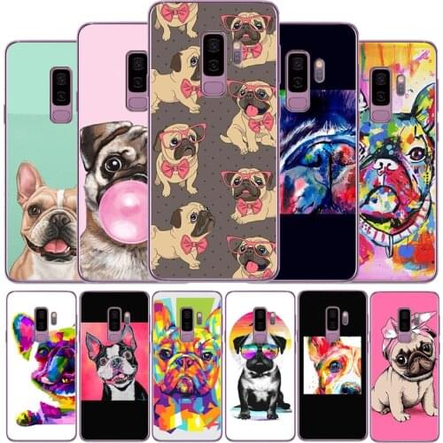 Cute bulldog Soft Silicone Phone Case For Samsung S7 EDGE S7 S8 S9 S10 S20 Plus S10lite Note 8 9 10 A30 A40 A50