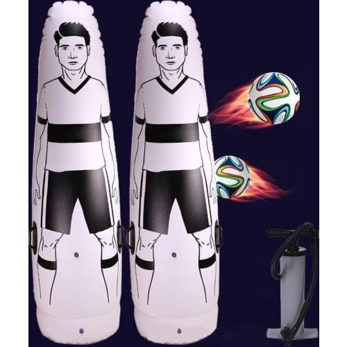 Newly 1.75m PVC Adult Inflatable Football Training Goal Keeper Tumbler Air Soccer Train Dummy Tool Inflatable Tumbler Wall
