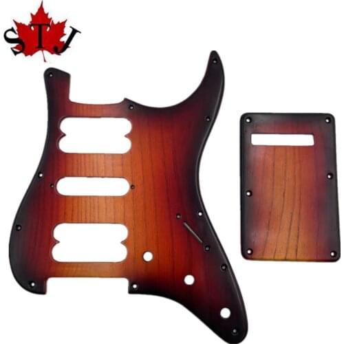 Ailanthus wood STRAT GUITAR HSH Pickguard and back caver Backplate