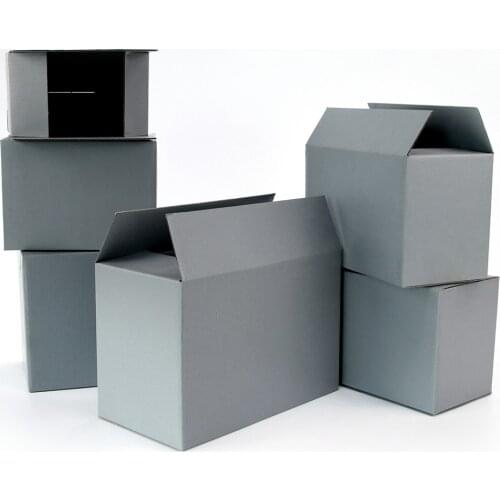 5pcs/10pcs/gray gift box 3-layer corrugated packaging box Festival storage box small box supports customized size printing logo