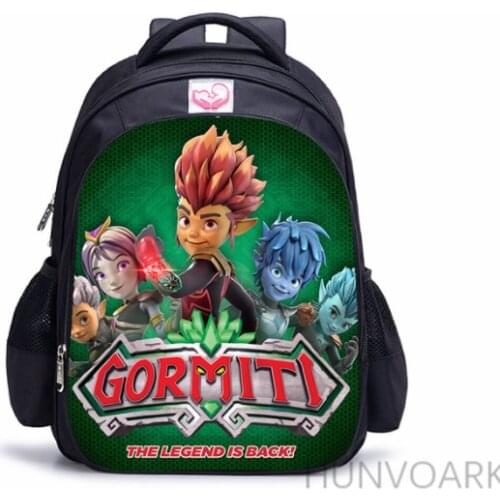 16 Inch Game Gormiti Children School Bags Orthopedic Backpack Kids School Boys Girls Mochila Infantil Catoon Bag