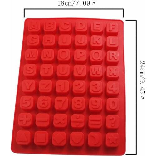1PCS Letters Shape Silicone Mold Jelly Chocolate Soap Gift Decorating DIY Kitchenware Bakeware