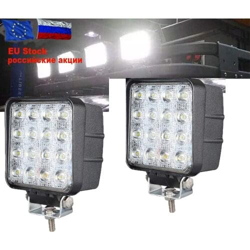 10pcs 48W Standard Car LED Working Light 55mm 4inch Flood Led 12V 24V for ATV SUV Motorcycle 4x4 Truck Tractor LED Work Light