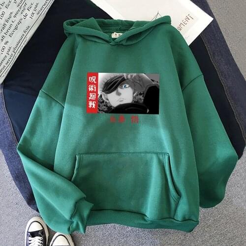 Jujutsu kaisen Comics Gojou Satoru Print Hoodies Japan Women Harajuku Clothing Spring Casual Hoody Fashion Cartoon Streetwear