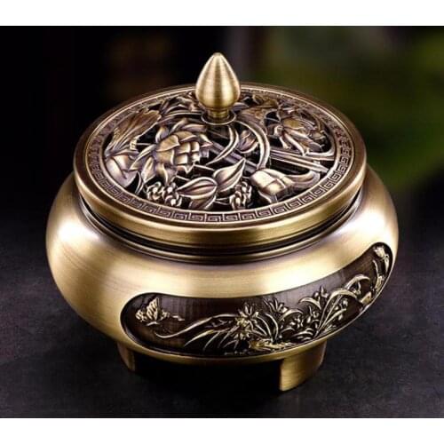 Three-legged pure copper incense burner home agarwood sandalwood incense burner tea ceremony for Buddha incense burner