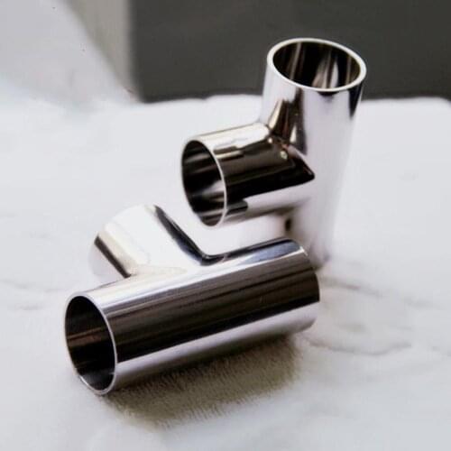 76mm 3" Pipe OD Butt Welding Tee 3 Way SUS 316L Stainless Steel Sanitary Fitting Spliter Homebrew Beer Wine