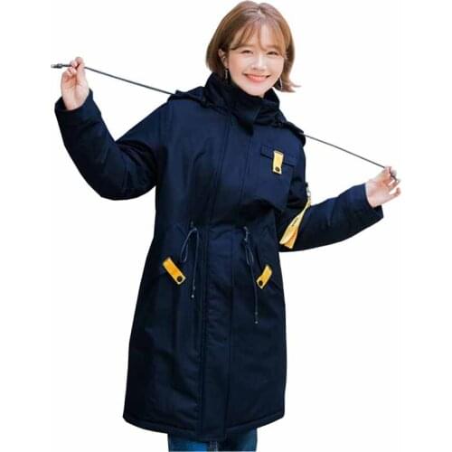 2019 Plus size 4XL Winter Parkas Women Down cotton Jackets Hooded Coats Thicken Long Cotton Outwear Female Keep warm Coats G377