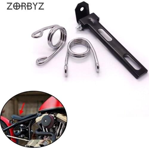 ZORBYZ Motorcycle 3" Metal Solo Spring Seat Springs Bracket For Harley Honda Kawasaki Chopper Bobber Custom