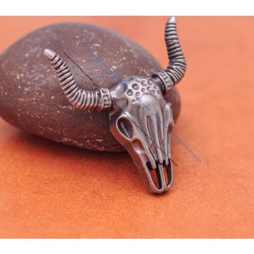 10X 50*43MM motocycle Retro Silver Western Buffalo Bull Head Longhorn Leathercraft Belt Accessories Luggage Bag Conchos Ornament