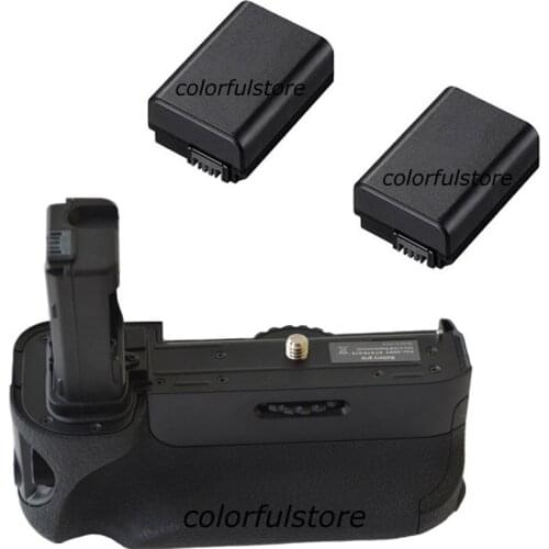 2-Step Vertical Power Shutter Battery Hand Handle Grip Holder Pack For Sony Alpha A7 A7R A7S Camera as VG-C1EM VGC1EM+2x NP-FW50
