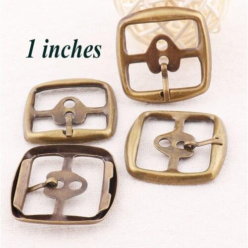 20 PCS Antique Bronze Strap Buckle 1"(25mm) Fasteners Belt Square Center Bar Buckles Bag Luggage Shoes Straps leather findings