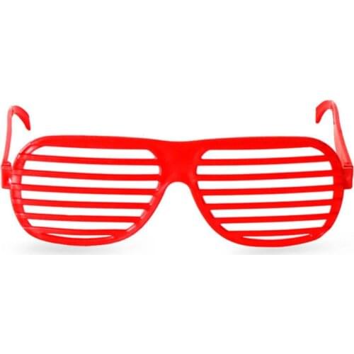 24pcs Plastic Shutter Glasses Shades Sunglasses Eyewear Party Props Assorted Colors Retro Rock Star Disco Dress-Up Supply